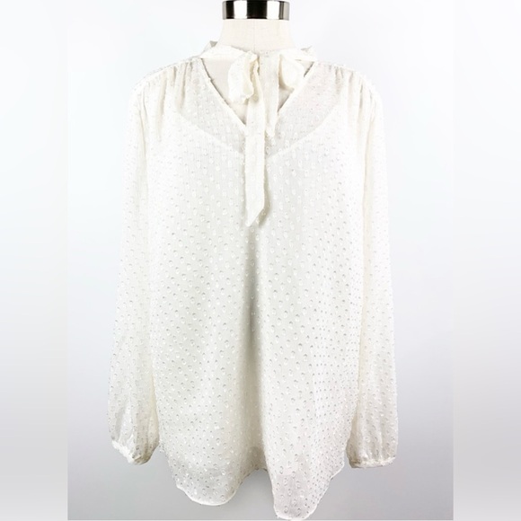 NYDJ Crinkle Clip Tie Blouse with Detachable Tank- EUC 👚🛍️🌟 - Picture 3 of 11